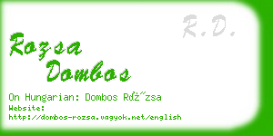 rozsa dombos business card